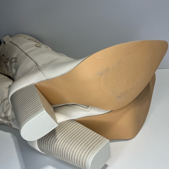 Knee High Cowboy Boots Womens size 10 Western Boots Wide Calf Cowgirl Boots - Picture 11 of 16